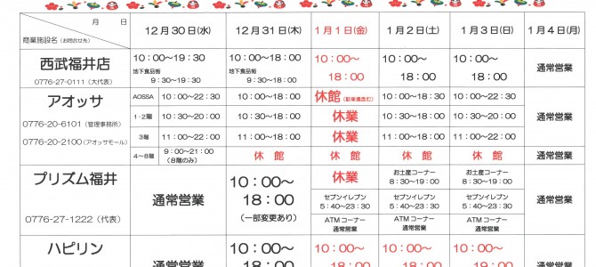 福井駅前商店街振興組合事務局より～